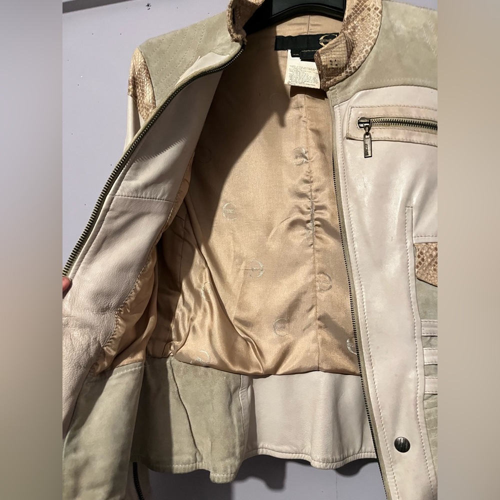 Vintage Just Cavalli Python Skin Leather/Suede Jacket - Picture 5 of 17